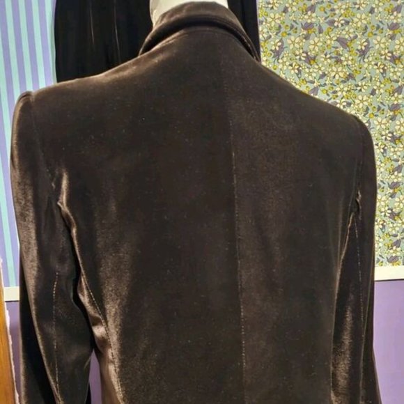 Valentino Miss V Vintage 2 pc Deep Purple Velvet Elegant Pant Suit Size US 10/12 - Picture 4 of 14